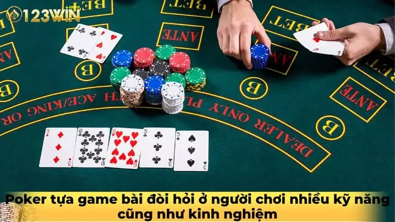 Poker tựa game bài đòi hỏi ở người chơi nhiều kỹ năng cũng như kinh nghiệm